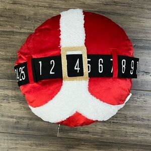 NEW Large red velvet Santa 🎅 belt pillow Christmas ADVENT calendar for kids